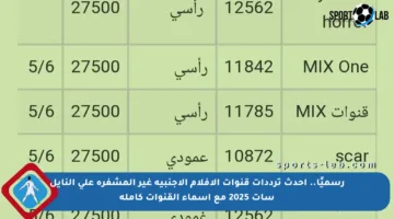 رسميًا.. أحدث ترددات قنوات الأفلام الأجنبية غير المشفرة على النايل سات 2025 مع أسماء القنوات كاملة